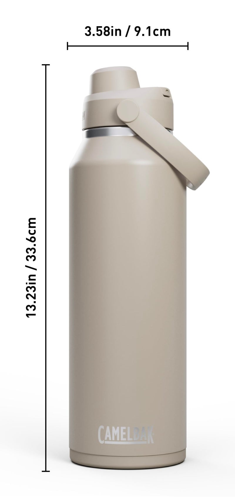 CamelBak Thrive Chug Insulated Stainless Steel Water Bottle Stone, 40oz - Image 3