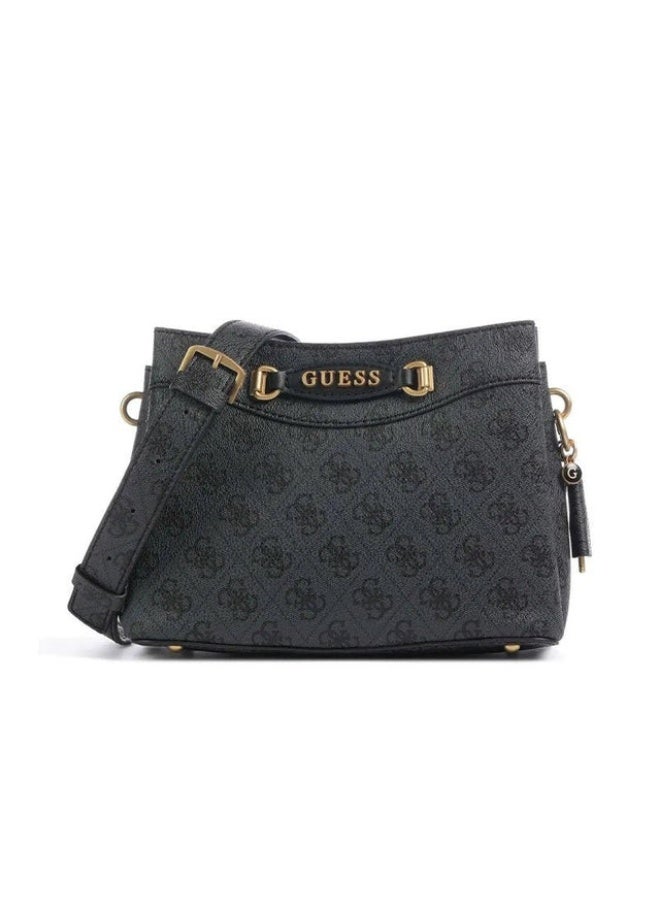 Guess Emera Logo Crossbody Top Zip Bag - Gray - Image 1
