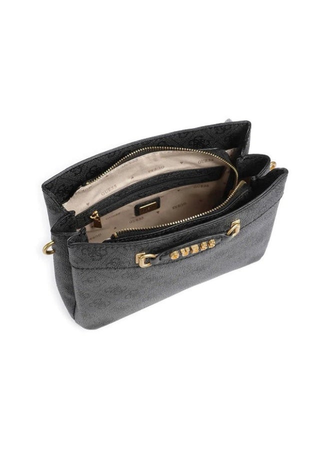 Guess Emera Logo Crossbody Top Zip Bag - Gray - Image 3