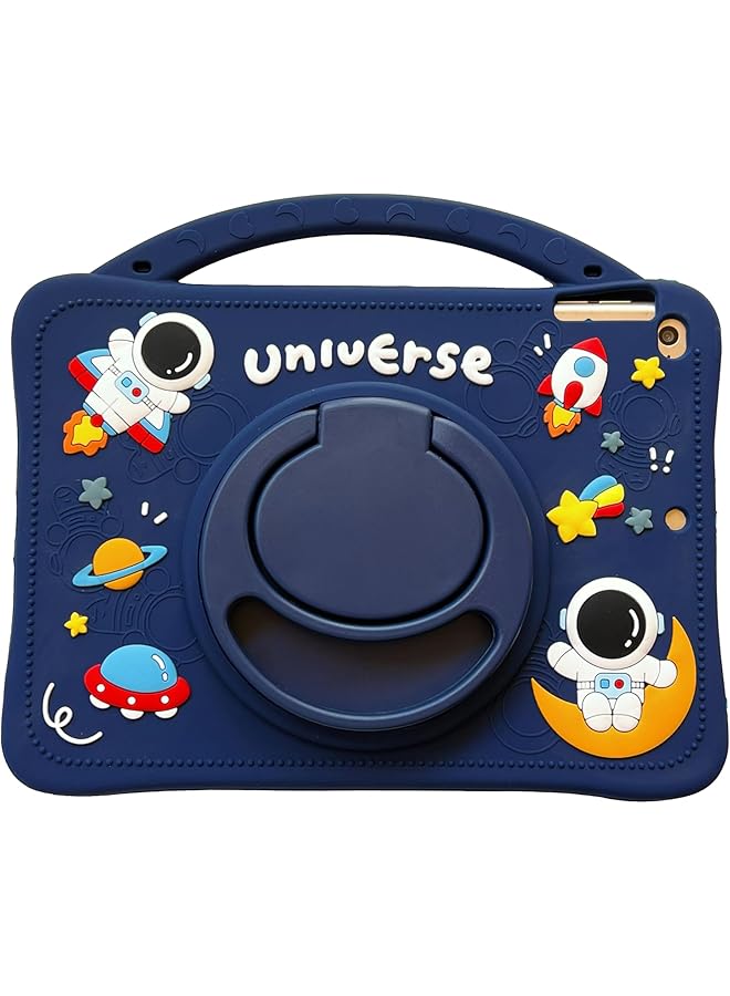 إيروريكس حافظة تابلت لجهاز Honor Pad 9 مقاس 12.1 بوصة 2024 للأطفال حافظة Honor Pad 9 مع مقبض دوار 360 درجة وحزام كتف وغطاء سيليكون مقاوم للصدمات حافظة ثلاثية الأبعاد لطيفة باللون الأزرق - Image 1