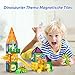 Doloowee Dinosaur Magnetic Blocks Set Upgrade DIY Magnets Building Blocks for Kids 60 Piece Magnets Tiles for Boys and Girls Learning by Playing Games to Improve Imagination and Creativity - Image 4