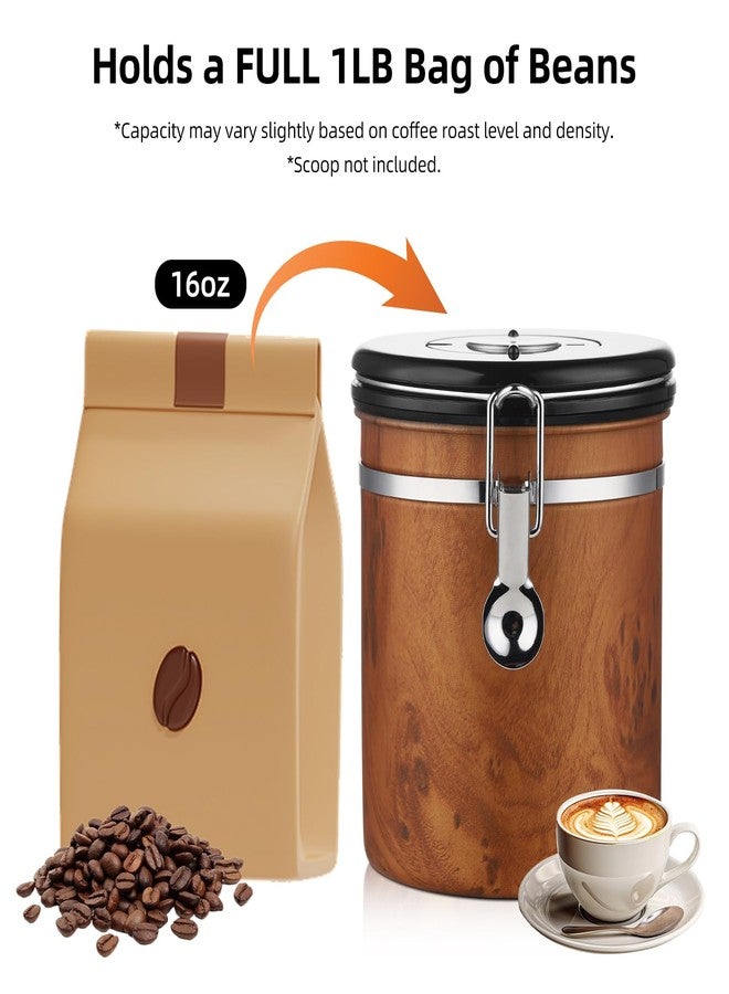 Bincoo Airtight Coffee Canister with Date Tracker - Holds a Full 1LB Bag of Beans Stainless Steel Container(1.5L), One-Way Valve & Easy-Lock Lid for Coffee Beans, Tea, Sugar Storage - Image 2