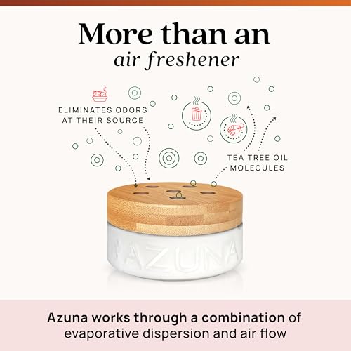 Azuna Air Freshener and Odor Eliminator for Strong Odor Gel 12oz Refill Pouch PlantBased Long Lasting Pet Smoke Home and Bathroom Sandalwood Lasts 6090 Days - Image 3