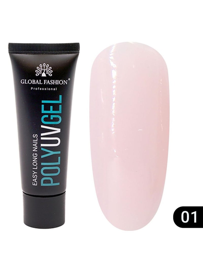 GLOBAL FASHION - Global Fashion Poly UV Gel: Long-Lasting, Durable, and Easy-to-Use Nail Enhancements | (01) - Image 1