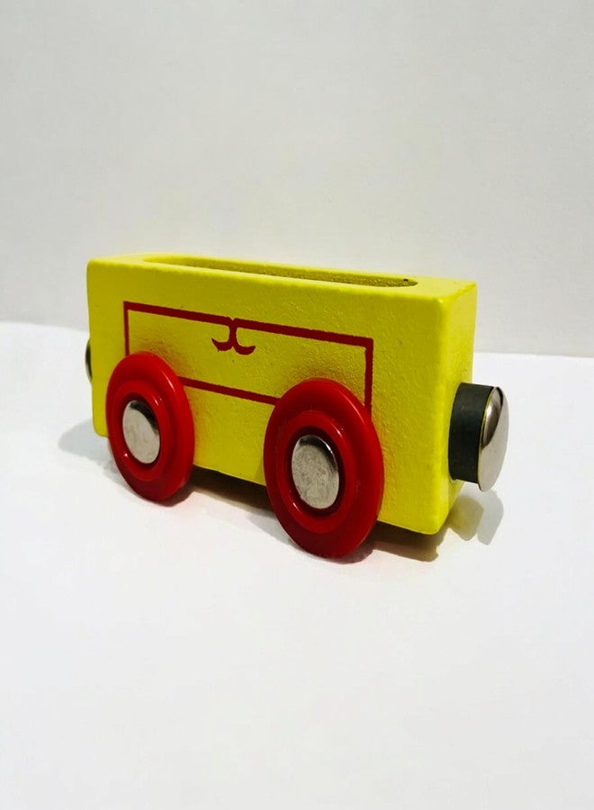 MarvelStore Wooden Magnetic Train Set, 4 Pieces, Educational Toy for Boys and Girls. Skill-Building Magnetic Wooden Trains | Deluxe Railway Set for Toddlers Kids Boys and Girls - Image 5