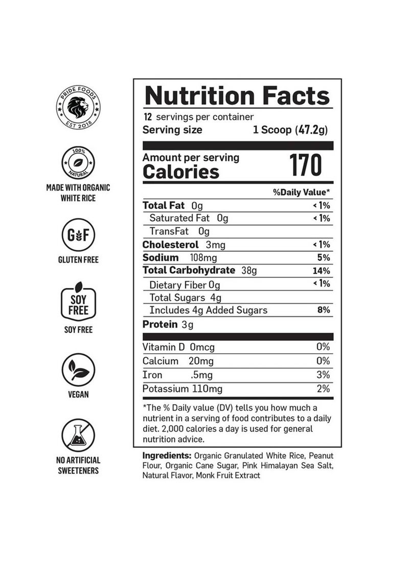 Pride Foods RICE N GRINDS CREAM OF RICE - CREAMY PEANUT BUTTER - 620.4G  - Image 4