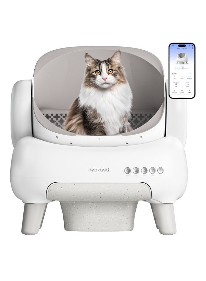 Neakasa M1 Open-Top Self-Cleaning Smart Cat Litter Box, Automatic Cat Litter Box With APP Control, Odor-Free Waste Disposal Bags (2 Rolls) & Litter Mat Included, Plus 2 Free Extra Rolls of Waste Bags - Image 1
