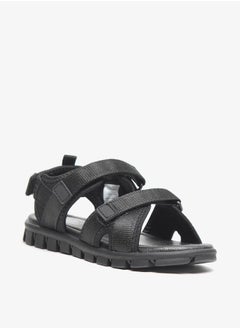 Boys Mister Panelled Sandals with Hook and Loop Closure