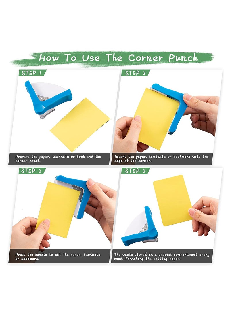 SYOSI - 2Pcs Paper Corner Rounder Punches for Crafts Cutter Envelope Punch Board Hole Puncher Laminate DIY Projects Photo Card Making and Scrapbooking 5 mm - Image 1