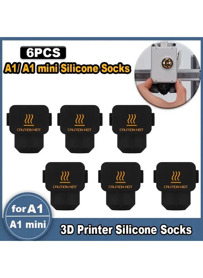6Pcs A1 Mini Silicone Heat Sleeve High Temperature Resistant For Bambu Lab A1 A1 Mini - Image 2