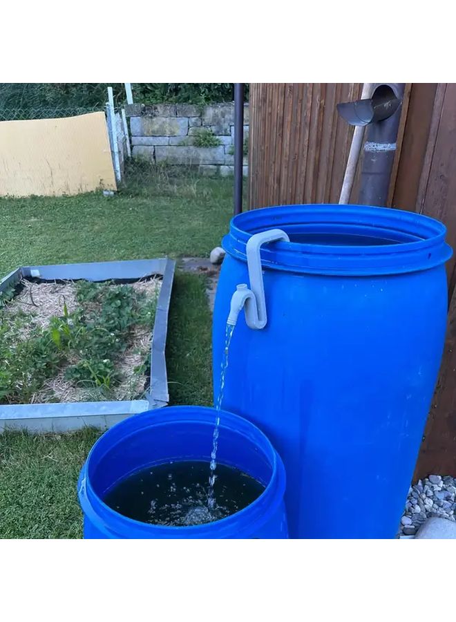 طقم خرطوم سيفوني ذاتي الشفط الأبيض لتصريف وتعبئة تلقائية لحوض السمك والبركة والحديقة - Image 5