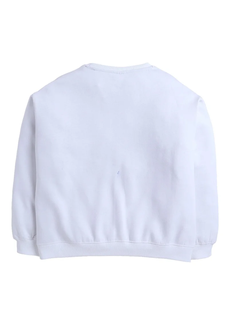 Victor And Jane  “Monaco” Ladies' Varsity Sweatshirt – Off-White | 100% Cotton Fleece | for Women | Best Price UAE