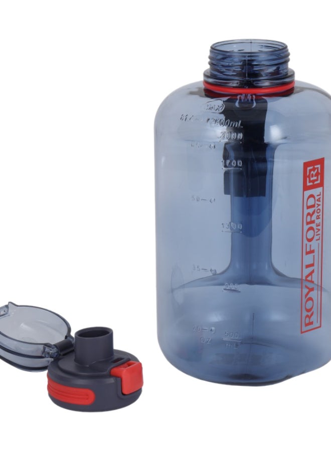 Royalford 2400 ml Travel Carry Water Bottle- RF12407/ Plastic Bottles with Flip Top Lid, Straw, with Carry Handle/ Perfect for Fitness, Outdoor Activities and Gym/ Leak-Proof Multicolor 2400ml - Image 3