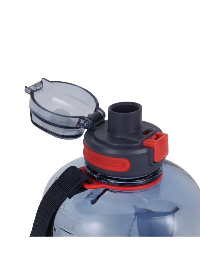 Royalford 2400 ml Travel Carry Water Bottle- RF12407/ Plastic Bottles with Flip Top Lid, Straw, with Carry Handle/ Perfect for Fitness, Outdoor Activities and Gym/ Leak-Proof Multicolor 2400ml - Image 2