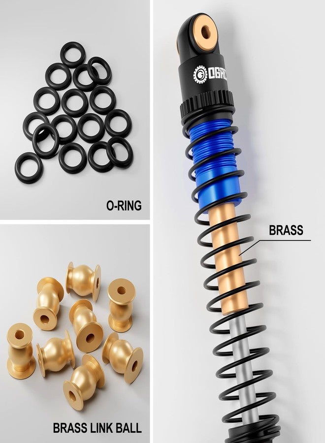 OGUNKE OGRC 51mm Shock Absorber Long Travel Threaded Double Barrel Damper for Axial SCX24 1/24 Upgrade Parts (Blue) - Image 4