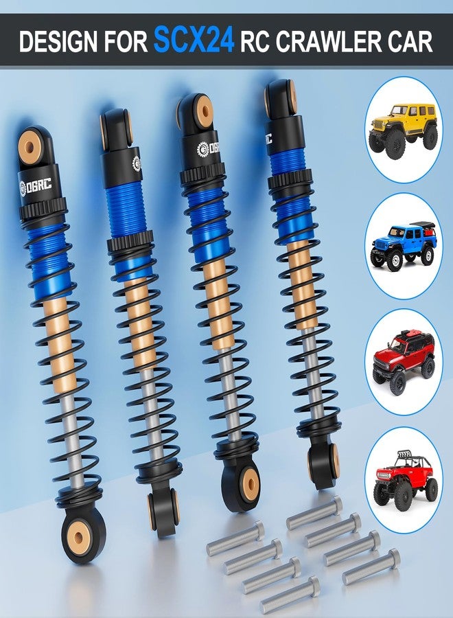 OGUNKE OGRC 51mm Shock Absorber Long Travel Threaded Double Barrel Damper for Axial SCX24 1/24 Upgrade Parts (Blue) - Image 3