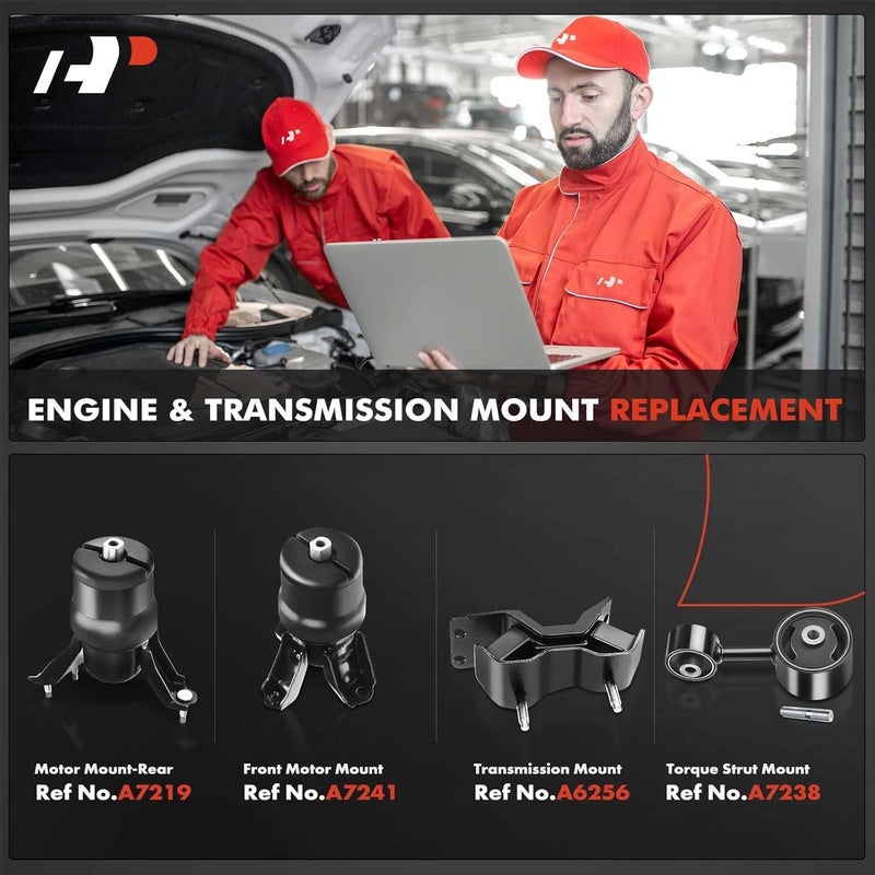 A-Premium 4PCS Engine Motor Mount and Automatic Transmission Mount for Toyota Camry 1997-2001, Solara 2000-2001, L4 2.2L - Image 2