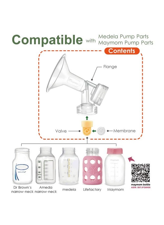 Maymom 2X Onepiece Breastshields Valves Membranes Compatible With Medela Pump Parts Pump In Style Lactina Symphony Swing; 24 Mm Standard Breastshields; Made By Maymom  - Image 5