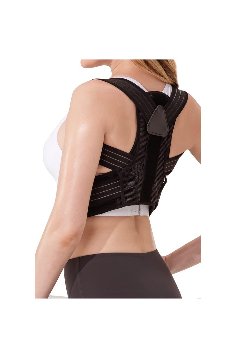 SOLARAE Back Brace Posture Corrector for Men and Women, Adjustable Breathable Support Pain Relief Neck, ShouldersÔºåAdjustable Upper Straightener (L) - Image 1