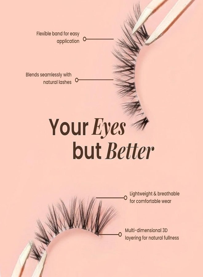 NOAK Eye to Eye 3D False Eyelashes - Muse | Lightweight, Reusable Natural Lashes | Comfortable Wear with Flexible Band | Easy to Apply | Soft Volume Everyday Lash Look - Image 4
