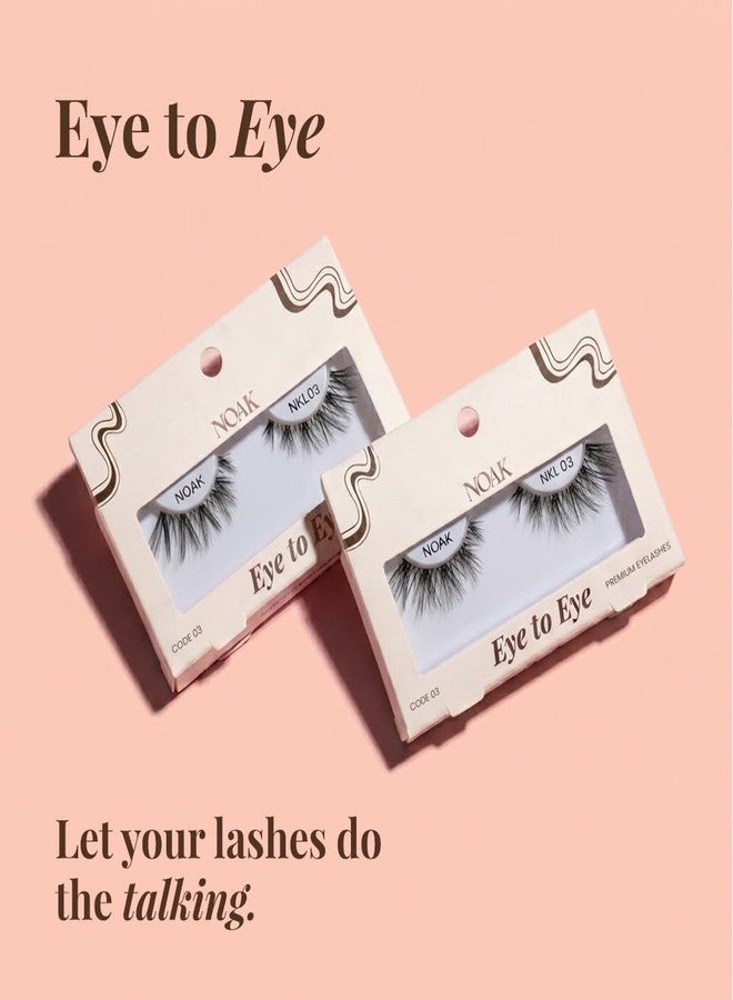 NOAK Eye to Eye 3D False Eyelashes - Muse | Lightweight, Reusable Natural Lashes | Comfortable Wear with Flexible Band | Easy to Apply | Soft Volume Everyday Lash Look - Image 2