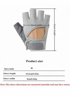 Lee Yon Gym Hand Gloves with Anti-skid and Wear-resistant, Comfortable Exercise Gloves and Breathable Gym Gloves Weight Lifting Gloves, M size, Pink/Grey  - Image 2