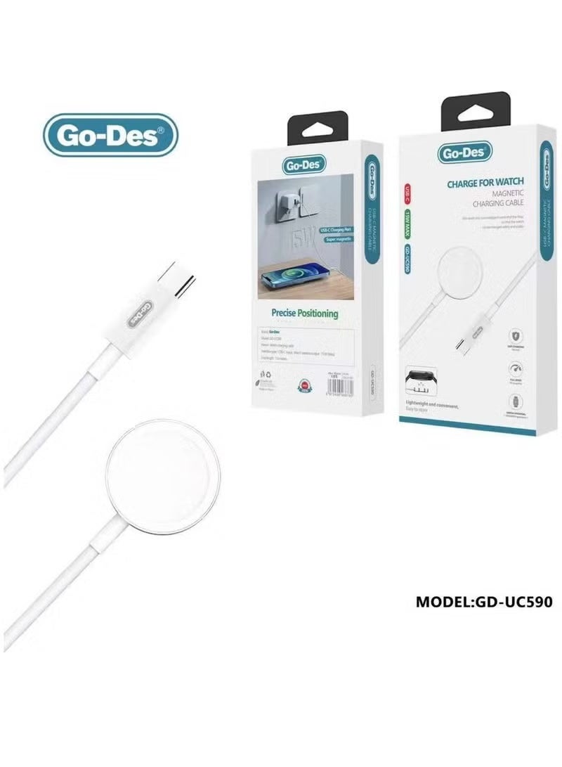 GO-DES GD-UC590 Apple Watch Series Smart Watch Wireless Type-C Charging Cable - Image 1