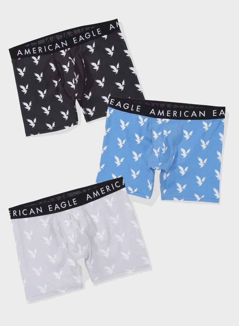 امريكان ايجل 3 Pack Logo Band Trunks