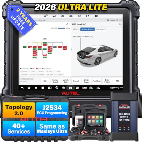 Autel MaxiCOM Ultra Lite Intelligent Scanner 2 Years Free Update 2026 Ultra Lite Up of Elite II Pro MS909 MS919 Same as MaxiSys Ultra Motor TruSpeed Repair Topology 20 40 Services DOIP CANFD - Image 1