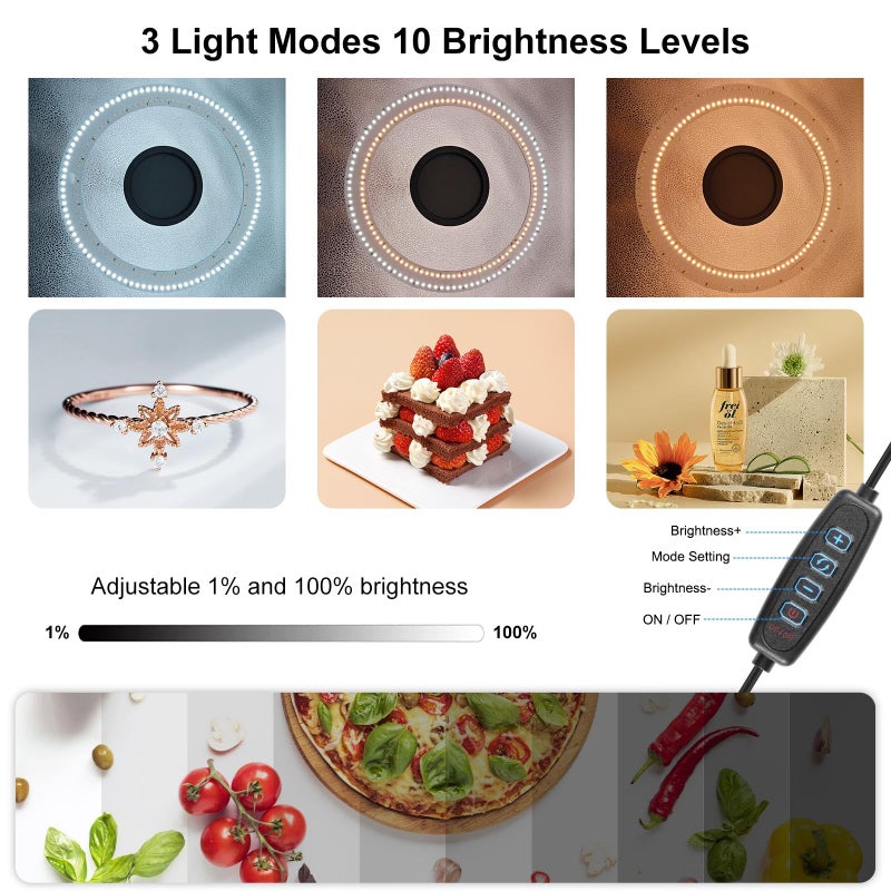 PULUZ Light Box Photography, 20x20 inch Portable Photo Studio Light Box, Professional Dimmable Quick Charge USB-C Photo Booth with 200 LED Lights & 12 Color Backdrops Photo Box for Product Photography - Image 2