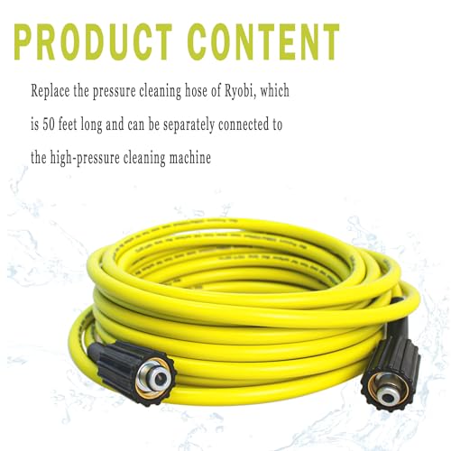 TOKDOOT RY31HPH01 Pressure Washer Hose for Ryobi Hose 14 in power washer hose Pressure Washer Hose Pressure Washer Hose50ft - Image 3