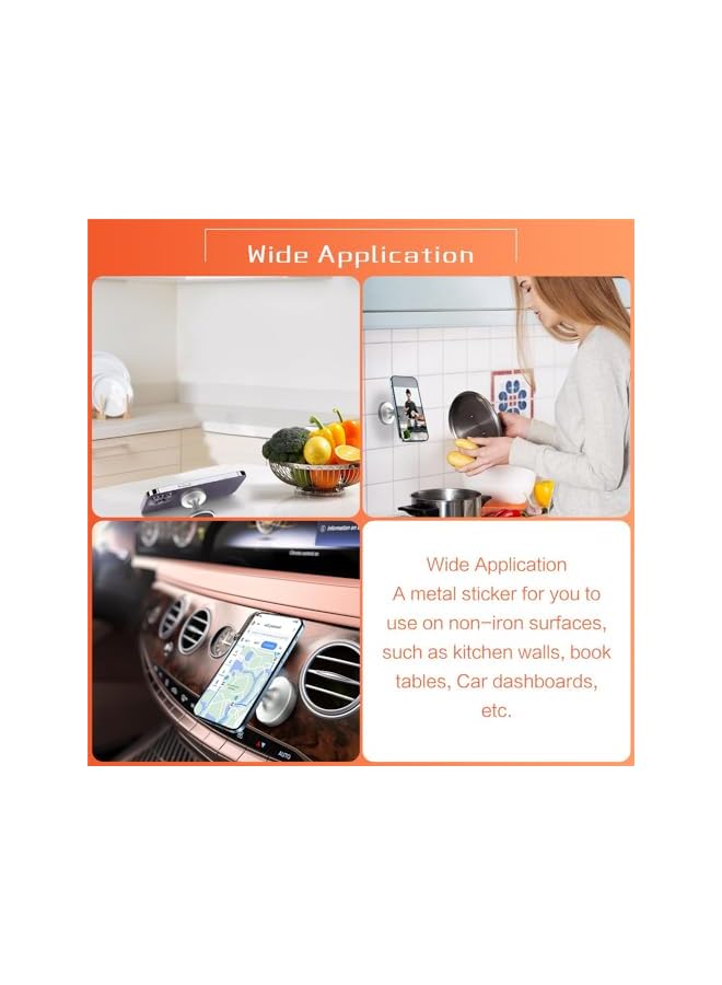 S-TOP Dual Magnetic Phone Holder, Strong Magnet Mount & 360° Adjustable, Universal Fit for All Phones, Ideal for Gym, Car, Comes with Magnetic Ring for Non-Magnetic Mobile Phones - Image 1