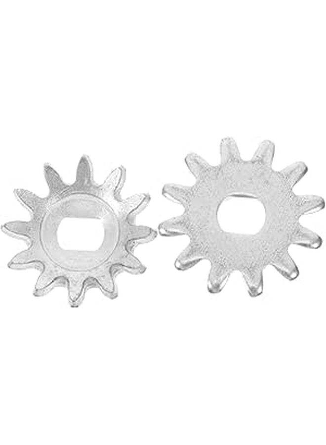 2Pcs Hydraulic Floor Jack Gear Kit Replacement Parts Silver for Car Repair - Image 1