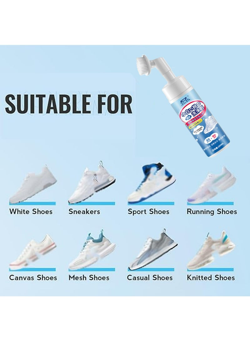 2 جهاز كمبيوتر شخصي رغوة نظافة الأحذية البيضاء ، رغوة النشط السطحي يزيل البقع بسرعة ، رغوة رذاذ تنظيف الأحذية الرياضية ، تبييض قماش الأحذية الرياضية ، تبييض وأصفر حواف الأحذية - Image 3