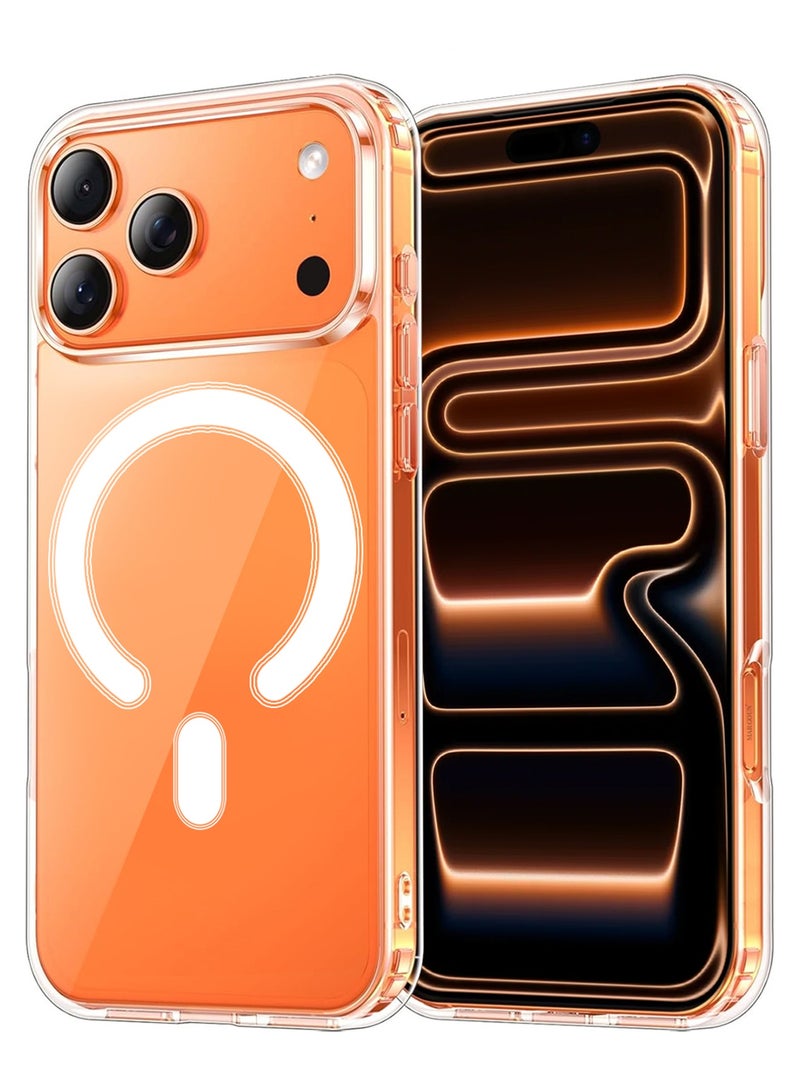 CATANES 2 Packs Magnetic Clear Case for iPhone 17 Pro - One Case One 3D Screen Protector - MagSafe Compatible Shockproof TPU Drop Protection Slim Transparent Cover - Image 2
