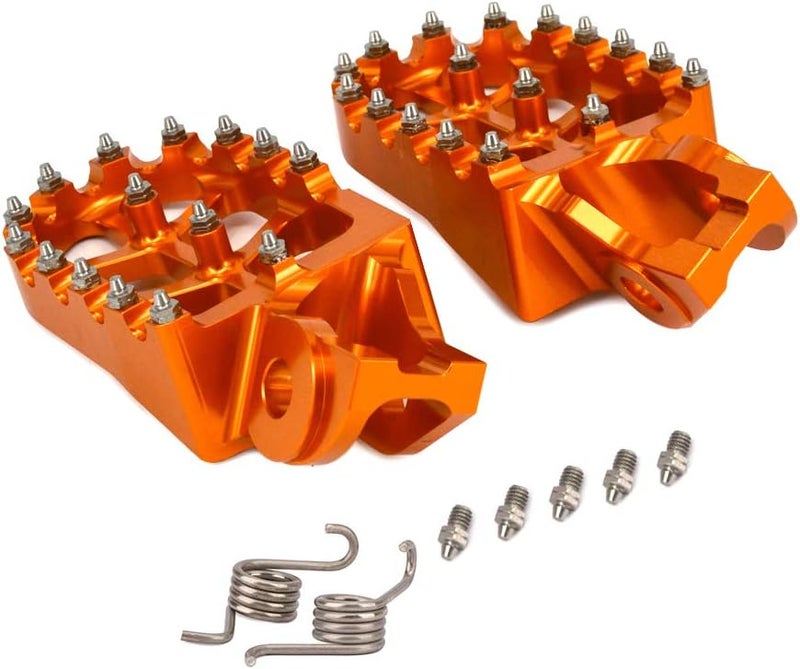USTPO CNC Foot Pegs for KTM Motorcycles - Orange - Image 3