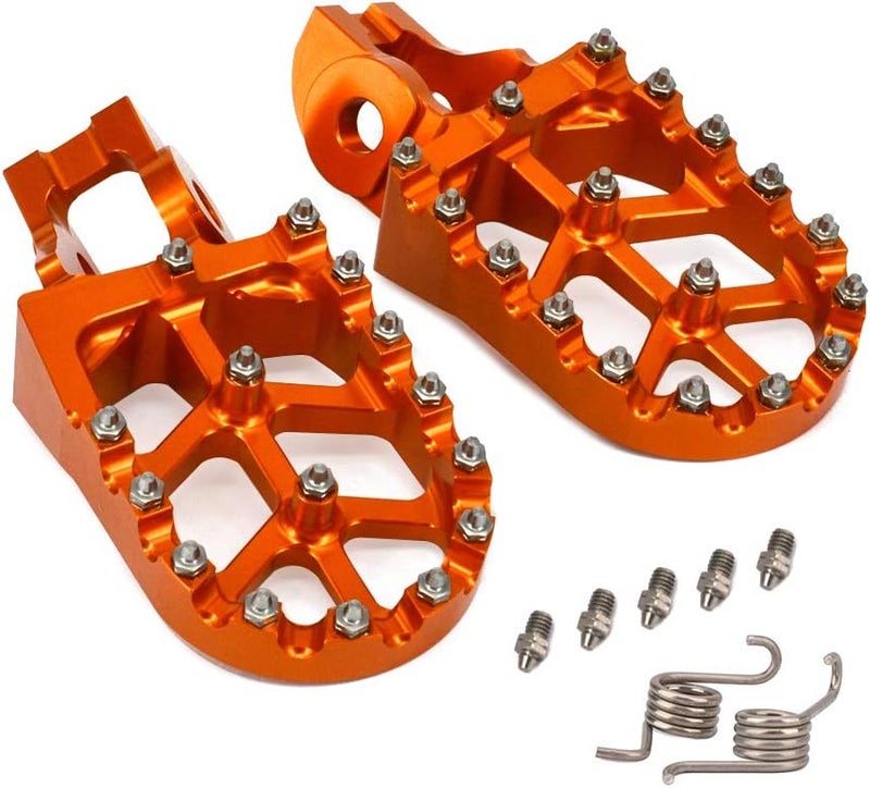 USTPO CNC Foot Pegs for KTM Motorcycles - Orange - Image 4