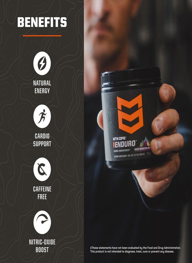 MTN OPS Enduro Nitric Oxide Pre Workout Powder Zero Sugar Stimulant Free Preworkout Caffeine Free with L Arginine L Citrulline Pump Formula 30 Servings Rocky Mountain Rickey - Image 4