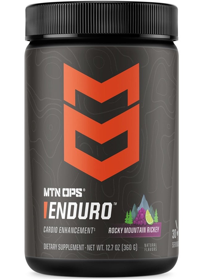 MTN OPS Enduro Nitric Oxide Pre Workout Powder Zero Sugar Stimulant Free Preworkout Caffeine Free with L Arginine L Citrulline Pump Formula 30 Servings Rocky Mountain Rickey - Image 1