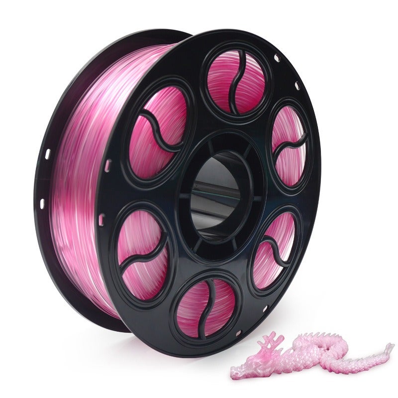 PLA Silk 3D Printer Filament 1KG, Transparent Gradient Crystal Finish, 1.75mm, 330m Spool, Compatible with Bambu Lab and Creality Printers