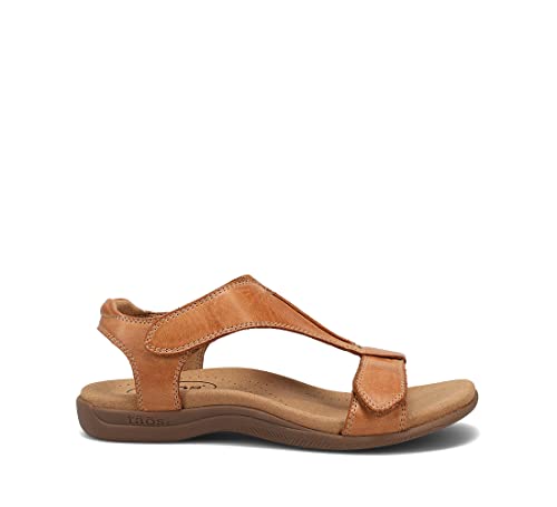 Taos The Show Premium Leather Women's Sandal - Experience Everyday Style, Comfort, Arch Support, Cooling Gel Padding and an Adjustable Fit for Exceptional Walking Comfort Caramel 10 (M) US - Image 4