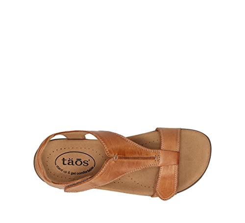 Taos The Show Premium Leather Women's Sandal - Experience Everyday Style, Comfort, Arch Support, Cooling Gel Padding and an Adjustable Fit for Exceptional Walking Comfort Caramel 10 (M) US - Image 5