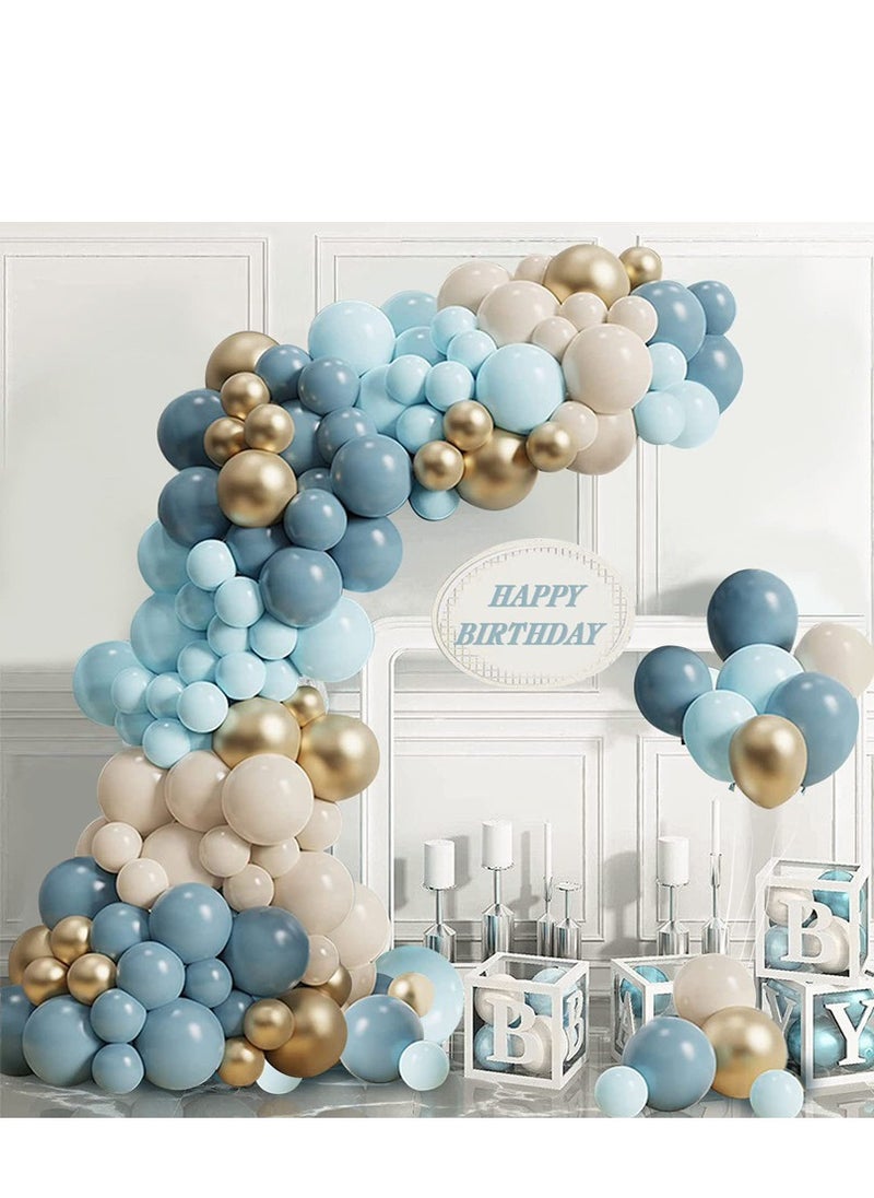 xppier 122PCS Light Blue Balloon Kit Party Decorations Kit, Birthday Wedding Baby Shower Bridal Shower Blue Theme Party  - Image 2