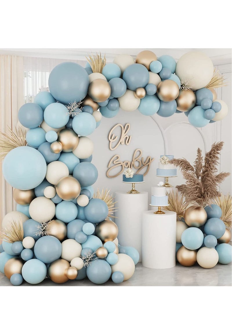 xppier 122PCS Light Blue Balloon Kit Party Decorations Kit, Birthday Wedding Baby Shower Bridal Shower Blue Theme Party  - Image 3