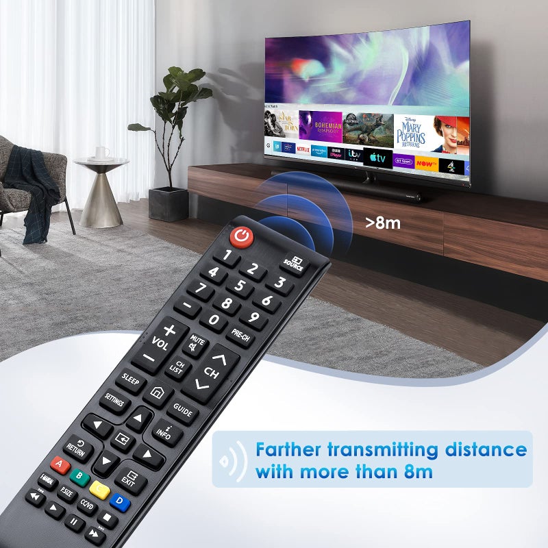 LOUTOC BN59-01301A Universal Replacement Remote Control Compatible with Samsung Smart TVs, LED, LCD, HDTV, 3D TVs(Updated from BN59-01199F/BN59-01289A) - Image 4