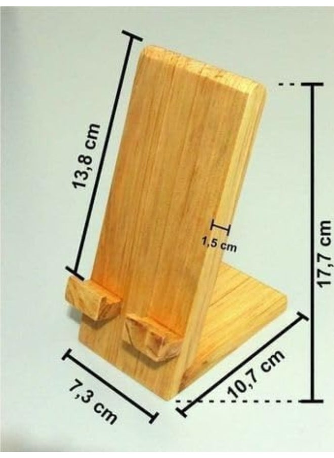 Horoof Home Horoof Home® Compact Wooden Phone riser – Natural Wood Riser for Desk & Nightstand, 10.7x7.3x17.7 cm, SM579  - Image 2