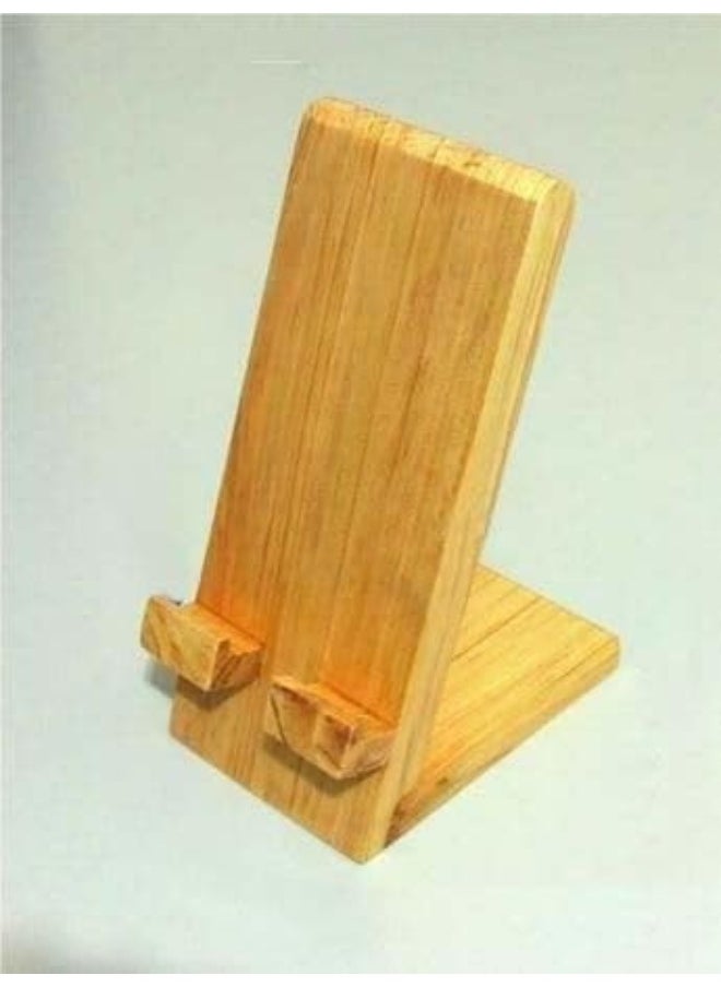 Horoof Home Horoof Home® Compact Wooden Phone riser – Natural Wood Riser for Desk & Nightstand, 10.7x7.3x17.7 cm, SM579  - Image 1