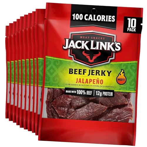 Jack Link's Meat Snacks Beef Jerky, Jalapeno, 1.25 Ounce (Pack of 10) - Image 1