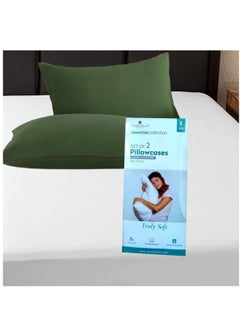 Donetella Microfiber Pillowcases 2-Pcs Soft Pillow Cover With Envelope Closure (Without Pillow Insert), Green  - Image 4