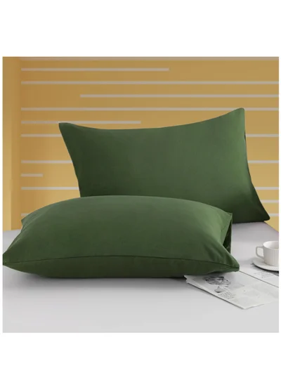 Donetella Microfiber Pillowcases 2-Pcs Soft Pillow Cover With Envelope Closure (Without Pillow Insert), Green